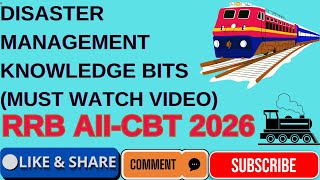 Disaster management in Railway|LDCE 30%CBT by RRB Ajmer|Knowledge bits for LDCE exam|Railway Rules