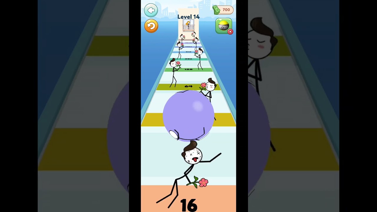 Stickman Roll Level 11 to 20 GamePlay Android/iOS