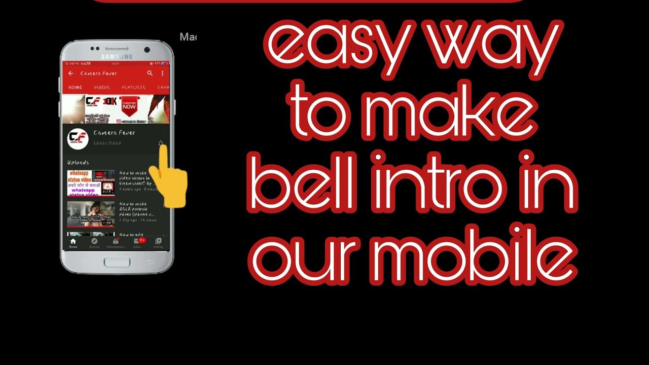 How to make bell intro in mobile.