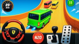 Crazy Bus Mega Ramp Impossible Racing Bus Stunts Impossible Tracks Android Gameplay Video P-03 screenshot 5