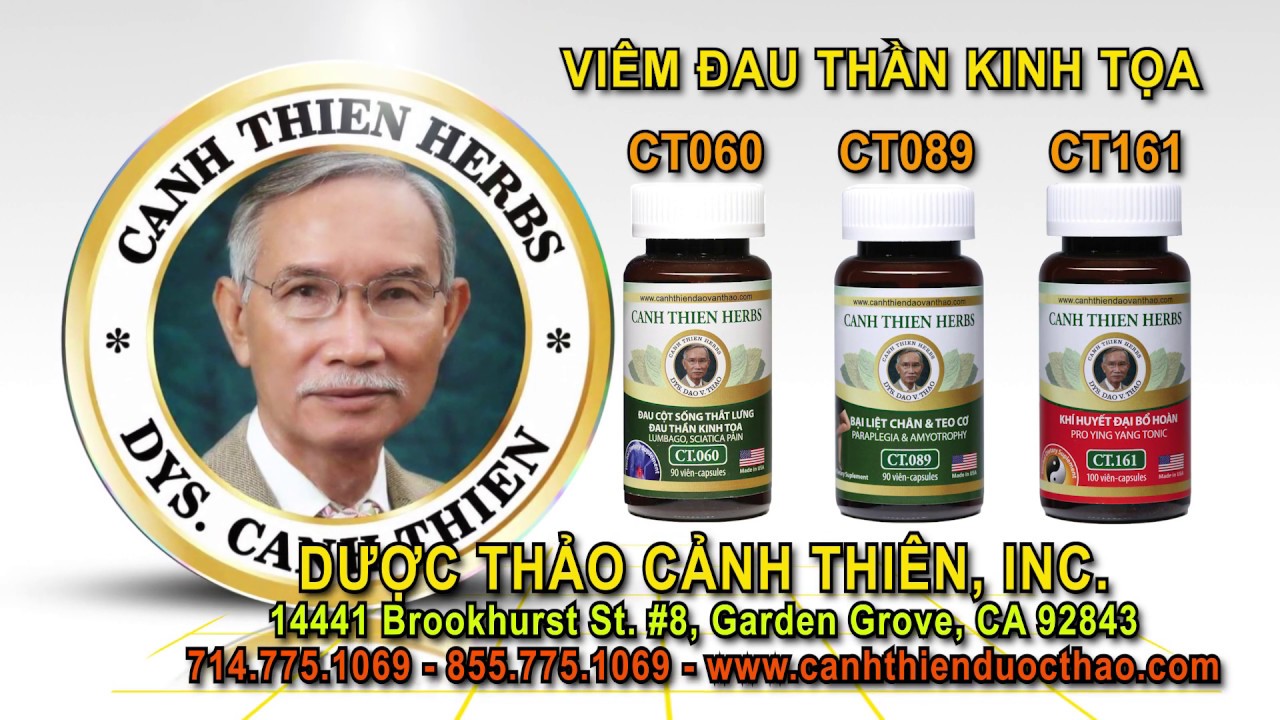 DƯỢC THẢO CẢNH THIÊN Viêm Đau Thần Kinh Tọa (CT060, CT089, CT161