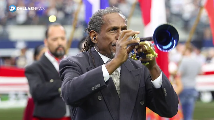 Watch Freddie Jones play the National Anthem befor...