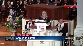 Rosalynn Carter's daughter Amy reads letters her father wrote about her mother