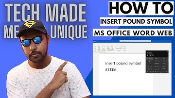 how to insert pound symbol in ms office word web