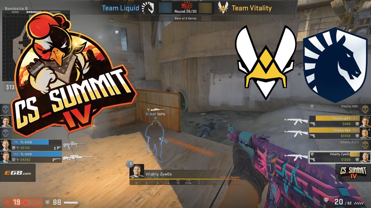 GRAND FINAL - Vitality vs Liquid - cs_summit 4 - MAP 2 - CS:GO - YouTube
