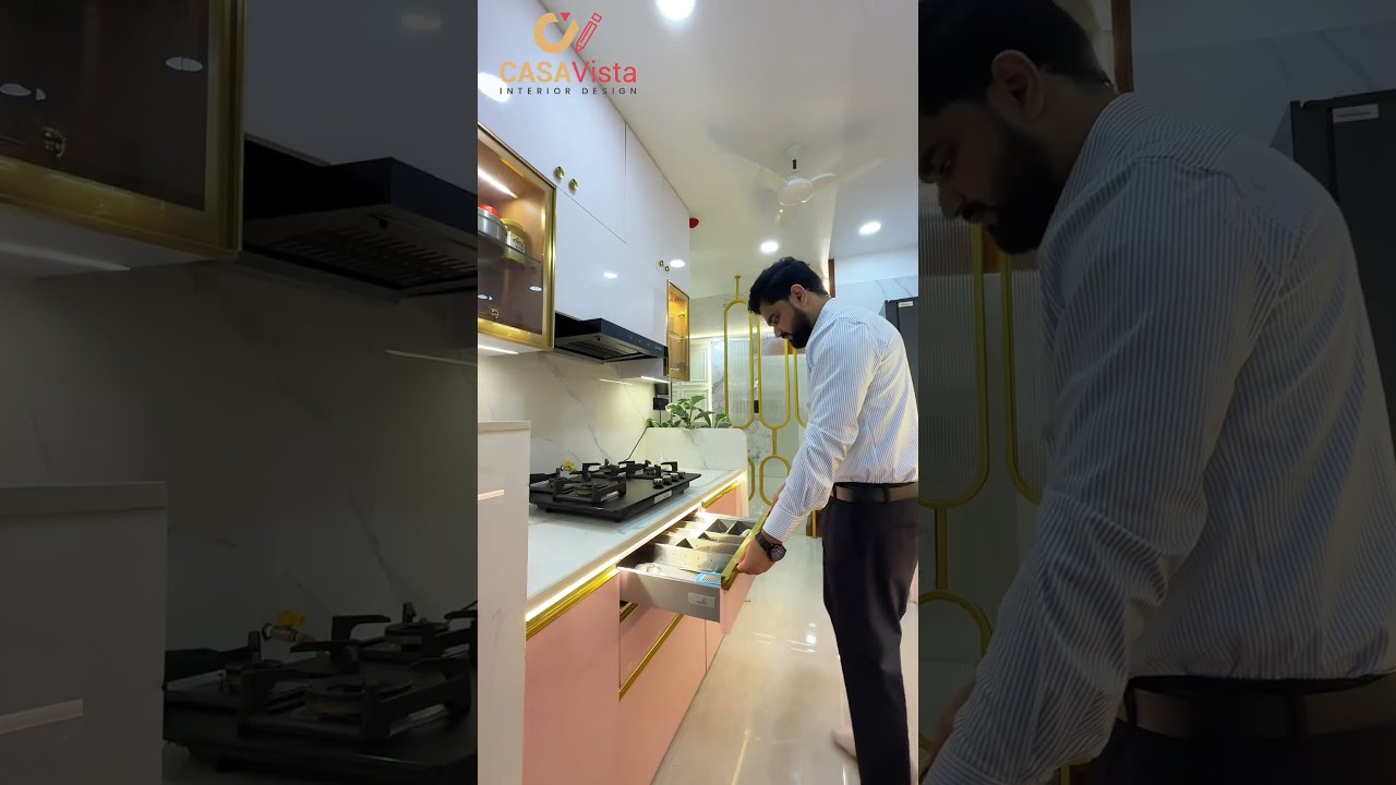  Acrylic Finish Kitchen With Premium Tendom Hardware Hi Tech Durability