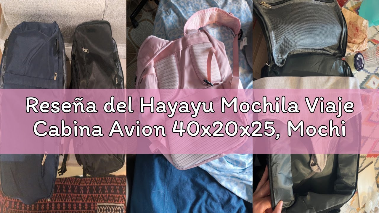 Reseña del Hayayu Mochila Viaje Cabina Avion 40x20x25, Mochilas Cabina para Ryanair 40x20x25cm Malet