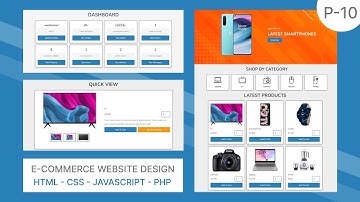 Complete Responsive E-Commerce Website Using  PHP PDO | Wishlist, Sopping Cart Page