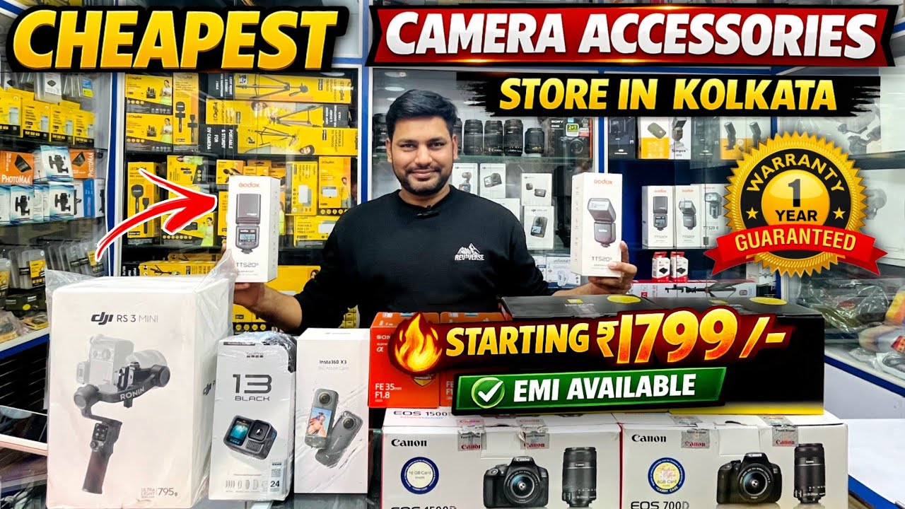 Cheapest Camera Accessories Store in Kolkata 😱 | Starting ₹1799 | EMI Available ✅
