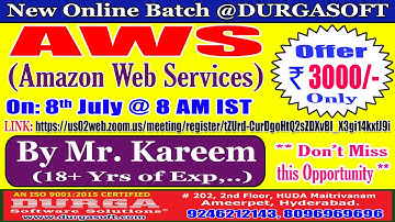 AWS Online Training @ DURGASOFT