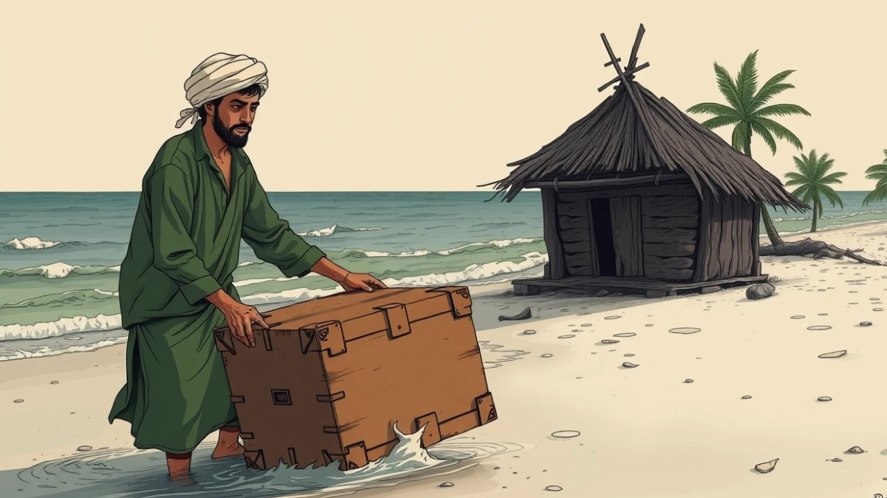 قصة الشاب الفقير الذى وجد صندوقًا قديمًا على شاطئ البحر، فجعله أغنى رجل في قريته