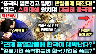 중국의 반일 발동 공식화, 다급해진 일본! 근데 왜 한국이 갑자기?