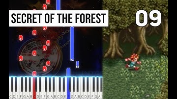 TPR - Secret of the Forest (from The End Of Time) - 09 - Chrono Trigger Piano Tutorial | Note Chart