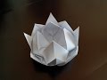 Цветок лотоса оригами, 12 лепестков, (Вариант 2); The lotus flower origami, 12 petals, (Option 2)