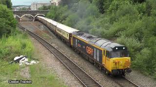 50034 FURIOUS (50007) LEAVES EXETER CENTRAL WITH THE 1Z52 1537 EXETER - VICTORIA DEVON PULLMAN