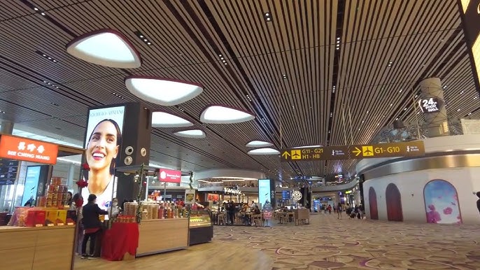 4K】Now Open! Changi Airport Terminal 4, Singapore, Cinematic Virtual Tour