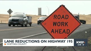 Lane reductions on Highway 195