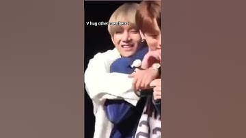 How V hugging other members😊💜 VS how V hugging suga 😂😜😂#bts#shorts