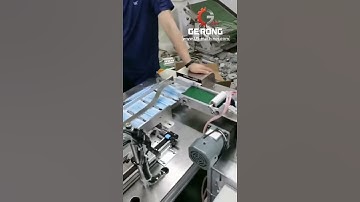 Ear loop feeding cutting welding wroking video of automatic mask making producing machine line