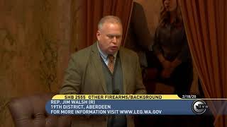 Rep. Jim Walsh speaks on the House floor against a bill that would undermine the right to bear arms