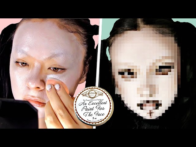 My White Foundation Makeup Routine (Full Coverage) - For Halloween,  Shironuri, Cosplay, etc. 