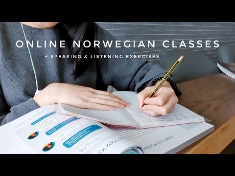 How I Study Norwegian with Online Classes | study vlog, first online language course ever