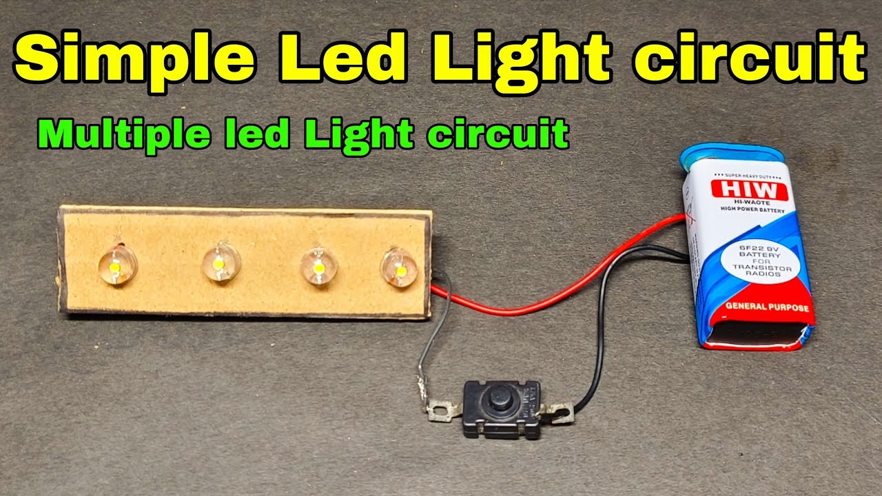 How to connect multiple led Lights together | Multi led light circuit ...