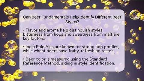 Can Beer Fundamentals Help Identify Different Beer Styles? | The Pint Guy
