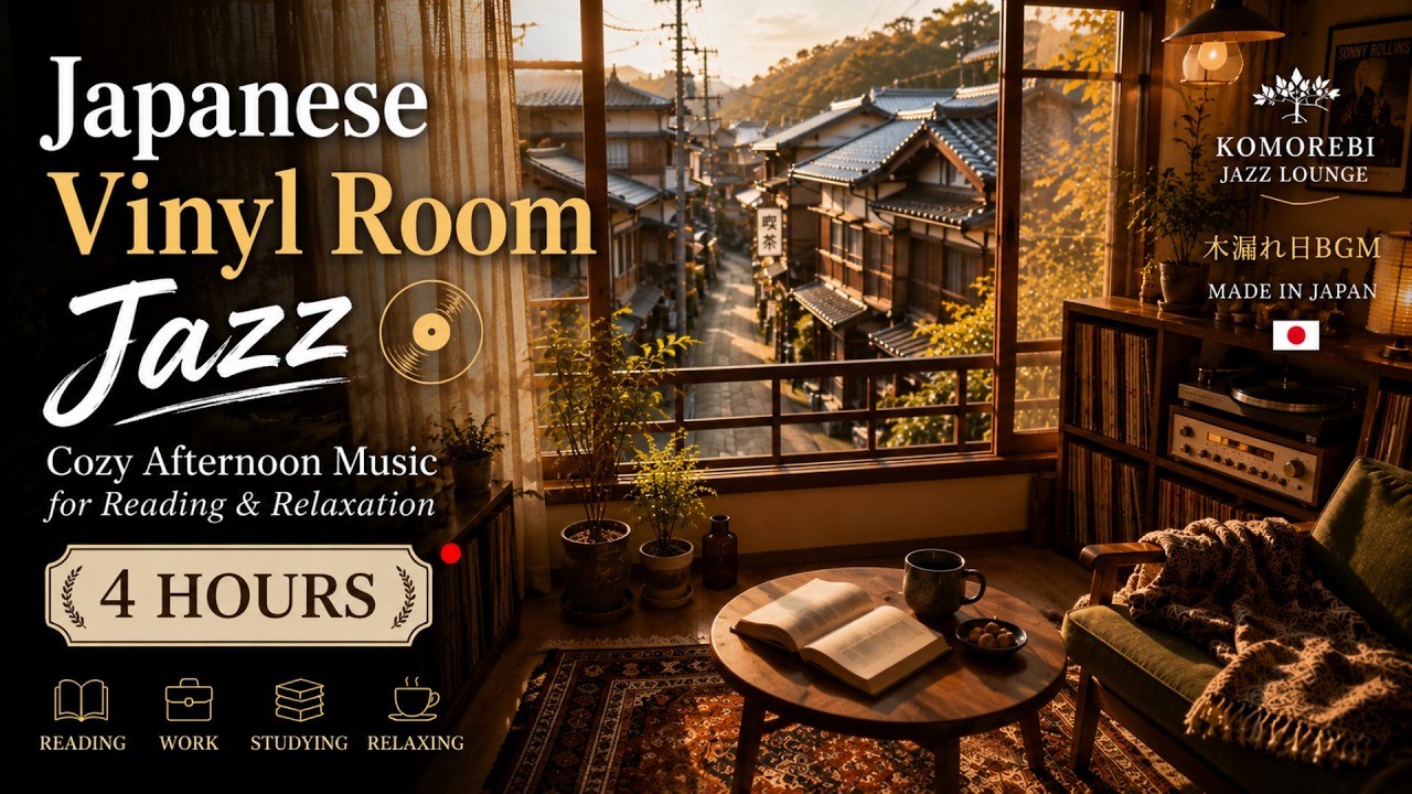 Japanese Vinyl Room Jazz 💿 Cozy Afternoon Music for Reading