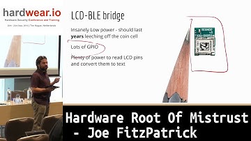 hardwear.io 2017:- Hardware Root Of Mistrust by Joe FitzPatrick