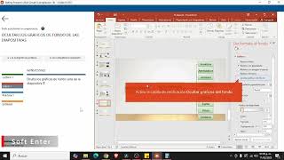 Testing program PowerPoint 27.Ocultar los gráficos de las diapositivas de fondo screenshot 2