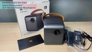 Xiaomi Formovie Dice DLP 700 Ansi Portable Mini Projector unboxing video