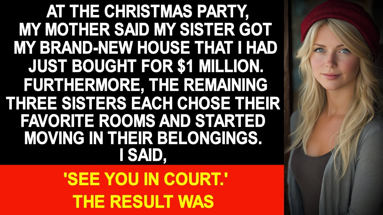 My three younger sisters brought their belongings into the newly-built house I had just bought.