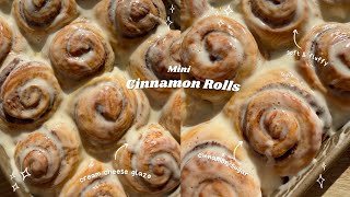 Mini Cinnamon Rolls 🤎🍂 bake with me  Mini Cinnamon Roll Recipe