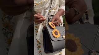 Crochet sunflower keychain 🌻#trending #crochettutorial #hairclipmurah #crochet #crochetclothing