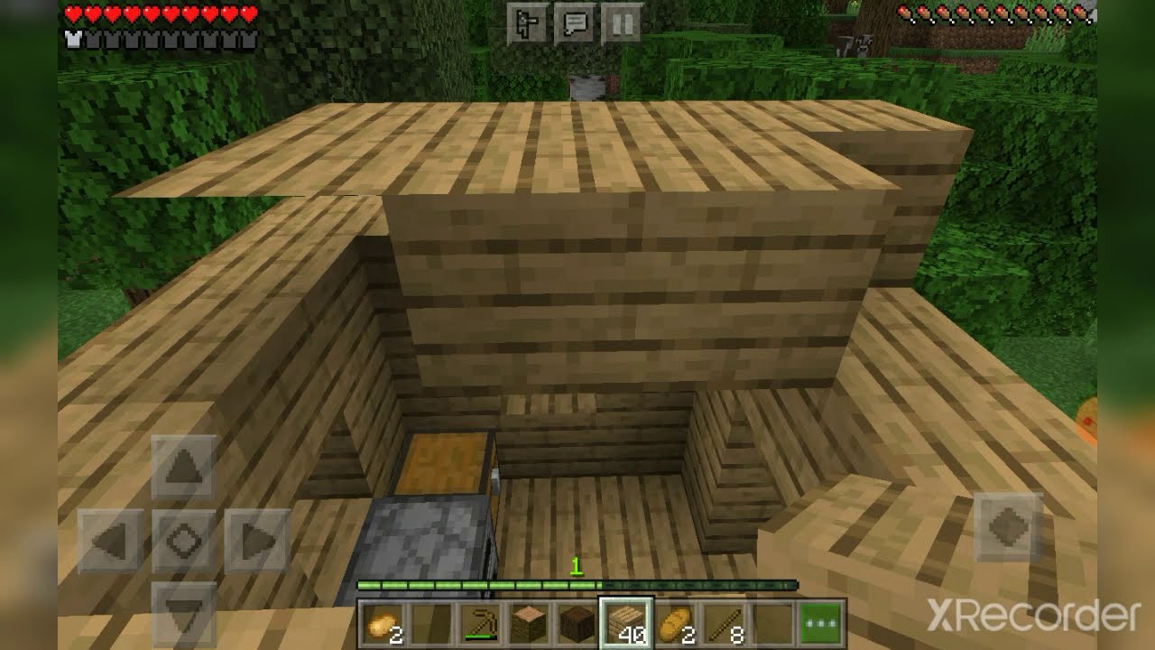 playing minecraft building a small shack part 1
