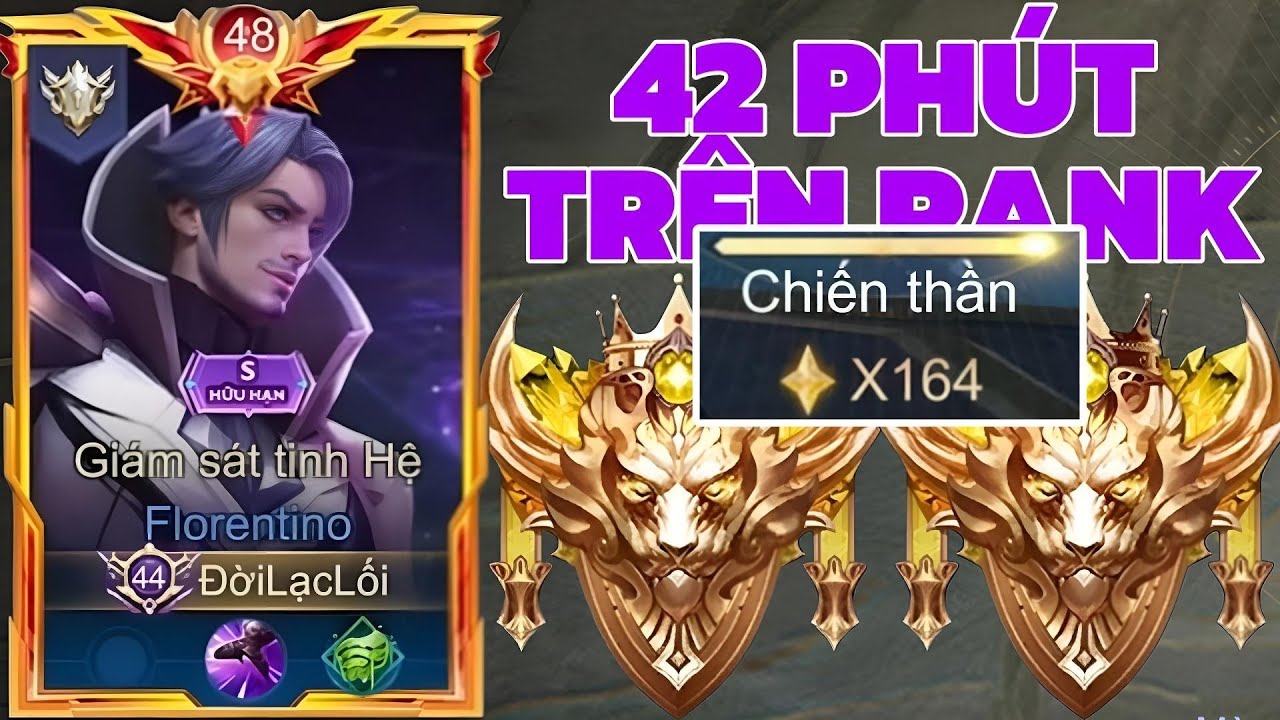 42 Phút ( Rank Đơn ) Cho Những Trận Đấu Lên Rank Chiến Thần 164 Sao