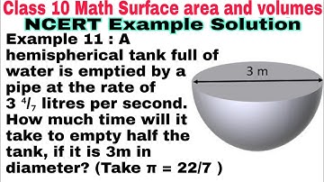 Class 10 | Surface area and volumes | Ch 13 NCERT Example 11 | NCERT solution | CBSE | Mathematics