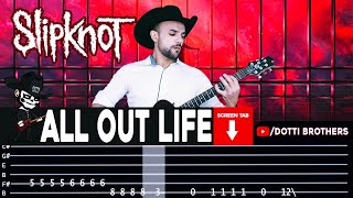 【SLIPKNOT】[ All Out Life ] cover by Masuka | LESSON | GUITAR TAB