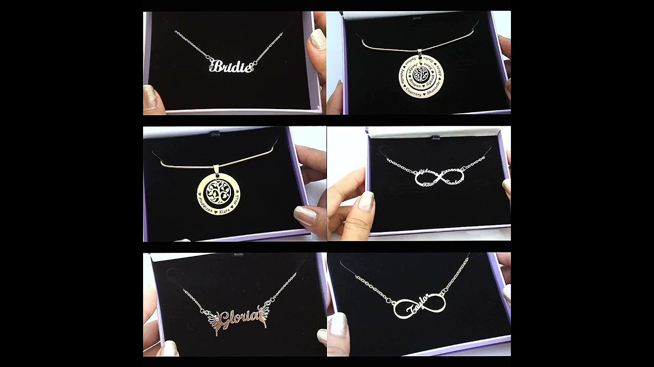Different Personalised Name Necklaces 