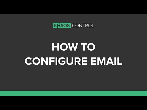 How To Configure Email Settings