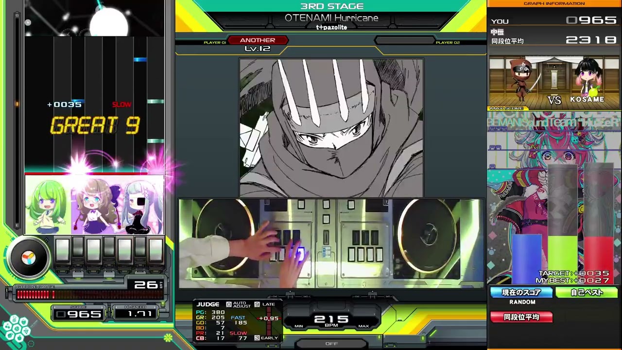 【beatmaniaIIDX】OTENAMI Hurricane(SPA) HARD【Sparkle Shower】