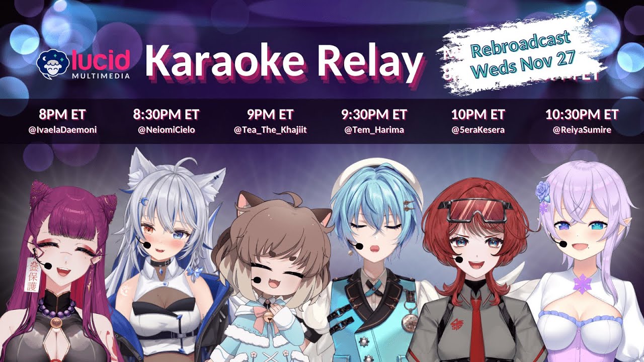 lucid Multimedia First Ever Karaoke Relay!!! [REBROADCAST] - YouTube