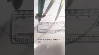 draw a circle of radius 5cm || how to draw a circle of radius5 #circle #maths #datarepresentation