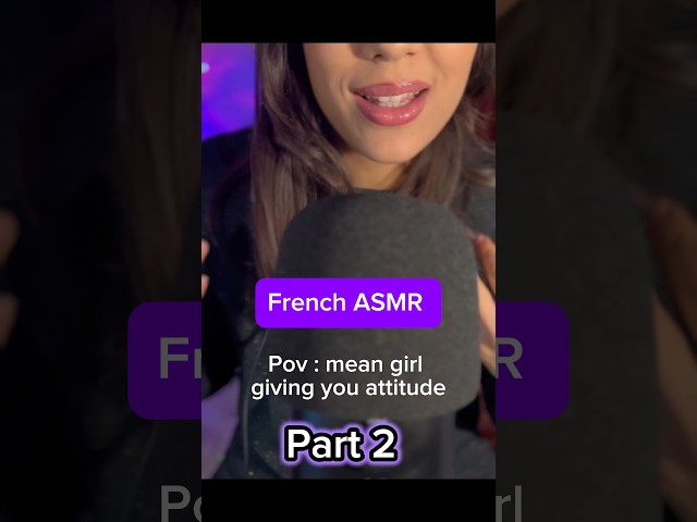 ASMR french - Mean girl at the bus stop - Attitude and Gum Chewing : Part 2 ! #asmr #asmrsleep