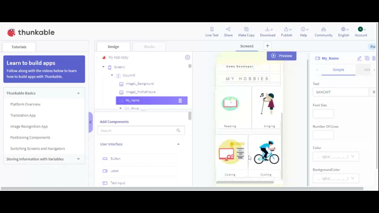 Thinkable App Example THUNKABLE APP | THAT WILL TELL ABOUT YOU - YouTube