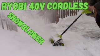 Ryobi 40V 12" Snow Shovel Unboxing Test & Review