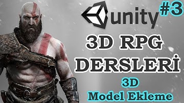 Unity 3D RPG Dersleri(3) - 3D İnsansı Model Ekleme - (Unity 3D Dersleri)