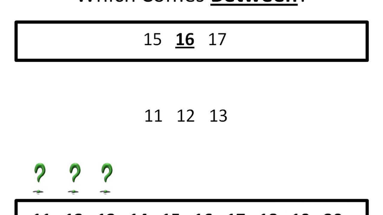 Before, Between, and After - 1st grade Math - YouTube