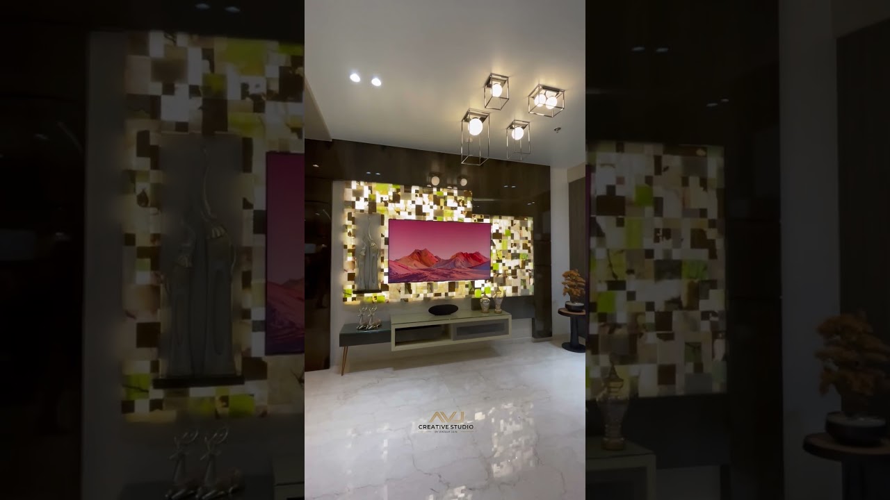 Living room interior design | Tv unit design idea | interior by avj 